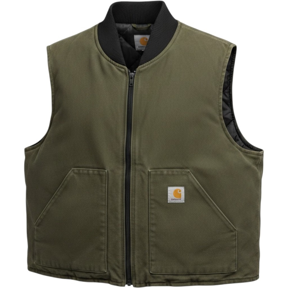 Carhartt Arctic Quilt Lined Duck Vest Mens XXL Green Workwear vintage